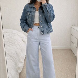 J.Crew Light Blue Wide-Leg Pants
